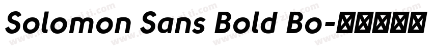 Solomon Sans Bold Bo字体转换